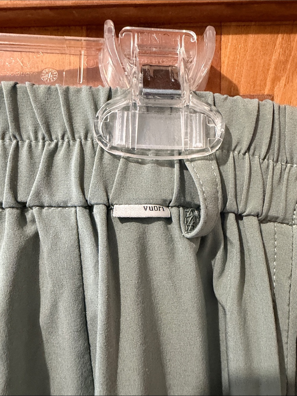 Vuori Wide Leg Pants in Light Sage Green - Picture 8 of 9